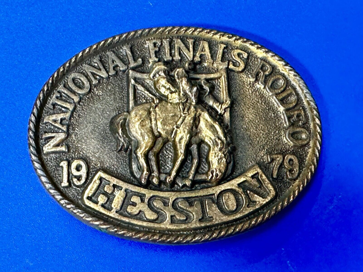 1979 NFR National Finals Rodeo Hesston Fifth Edition Commemorative Belt Buckle