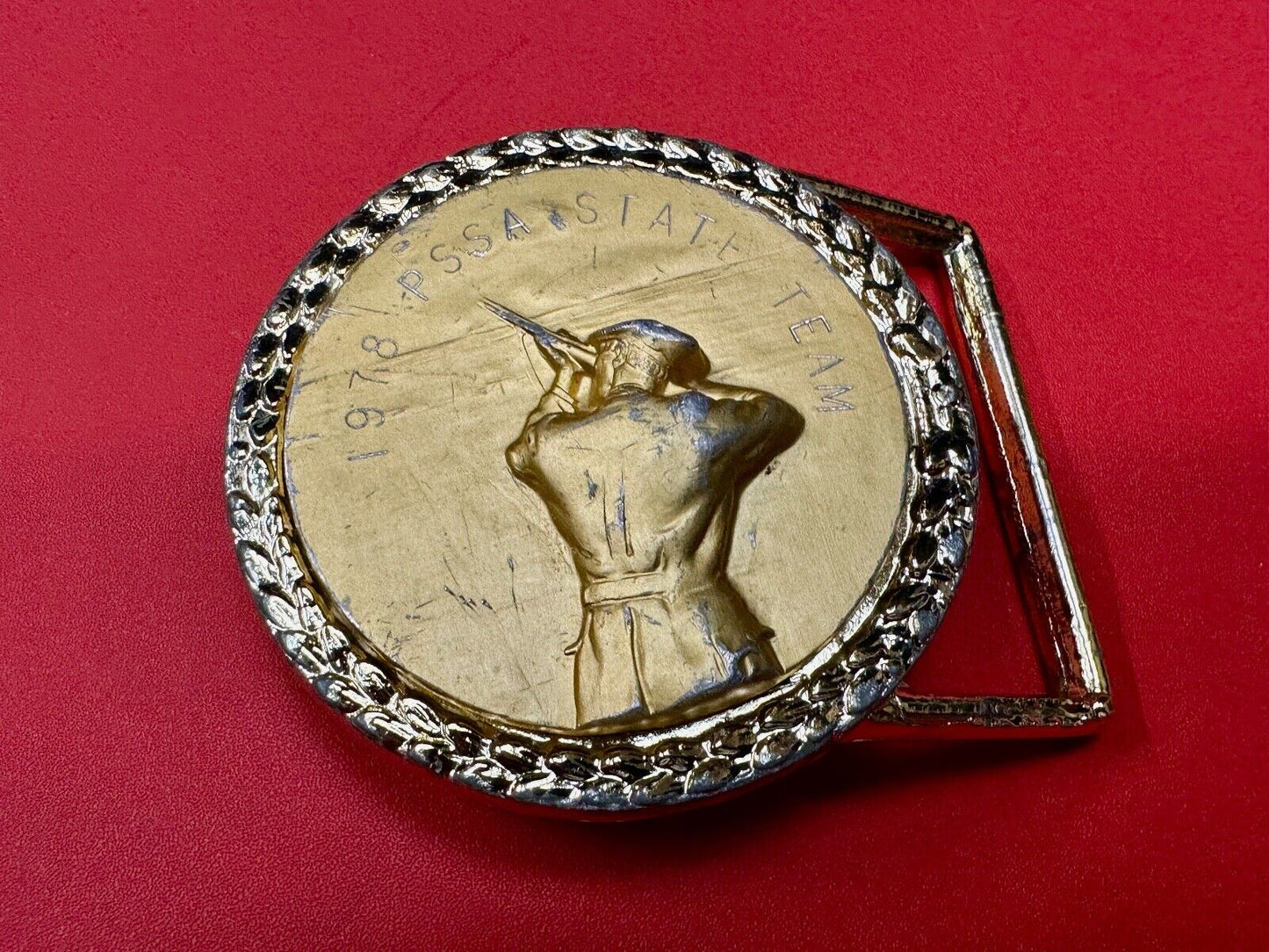Vintage 1978 PSSA State Team shooting Rare Olympics Collectors belt buckle