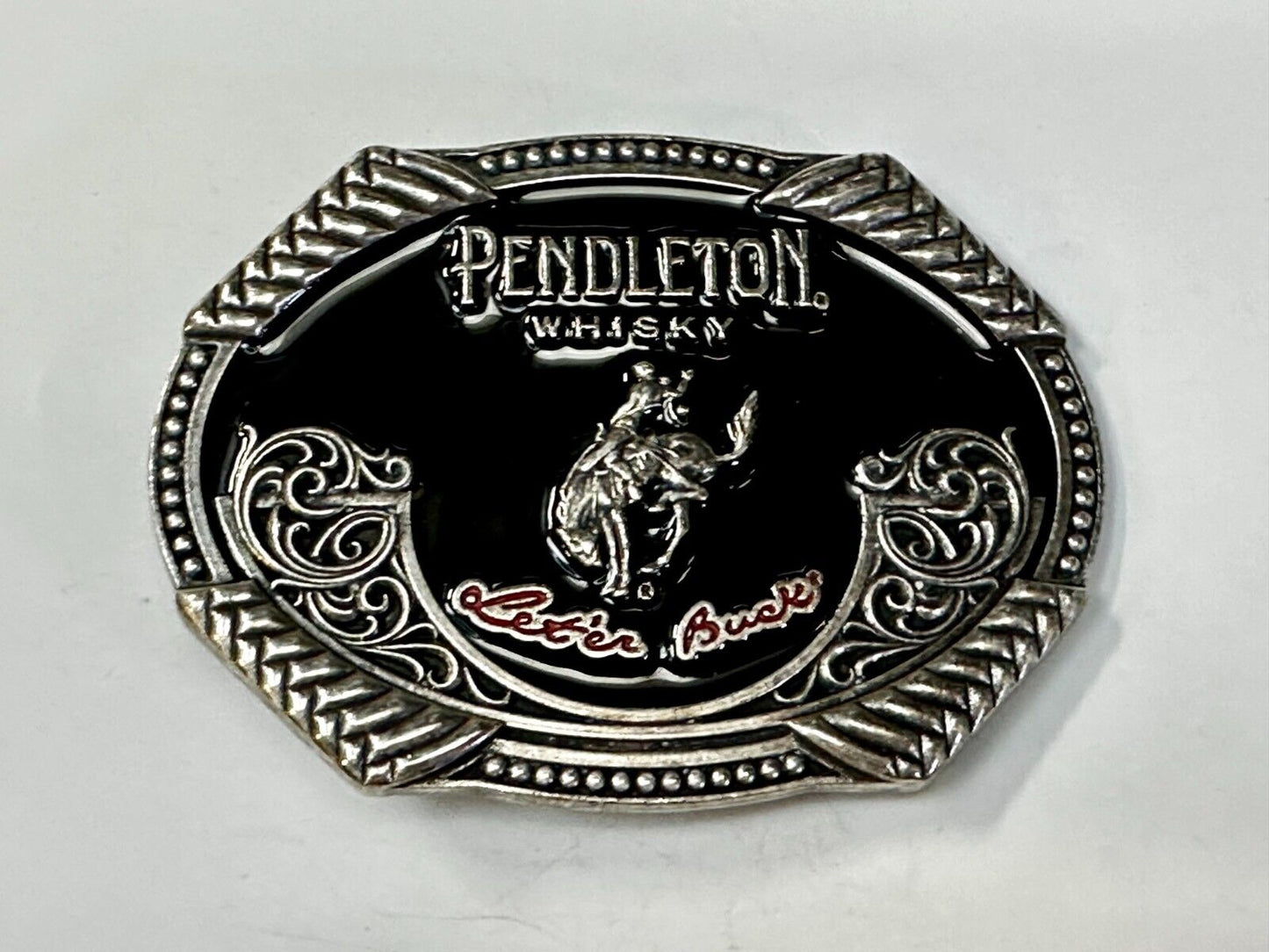 2020 Pendleton Whiskey Let'er Buck Rodeo Cowboy Montana Silversmiths Belt Buckle