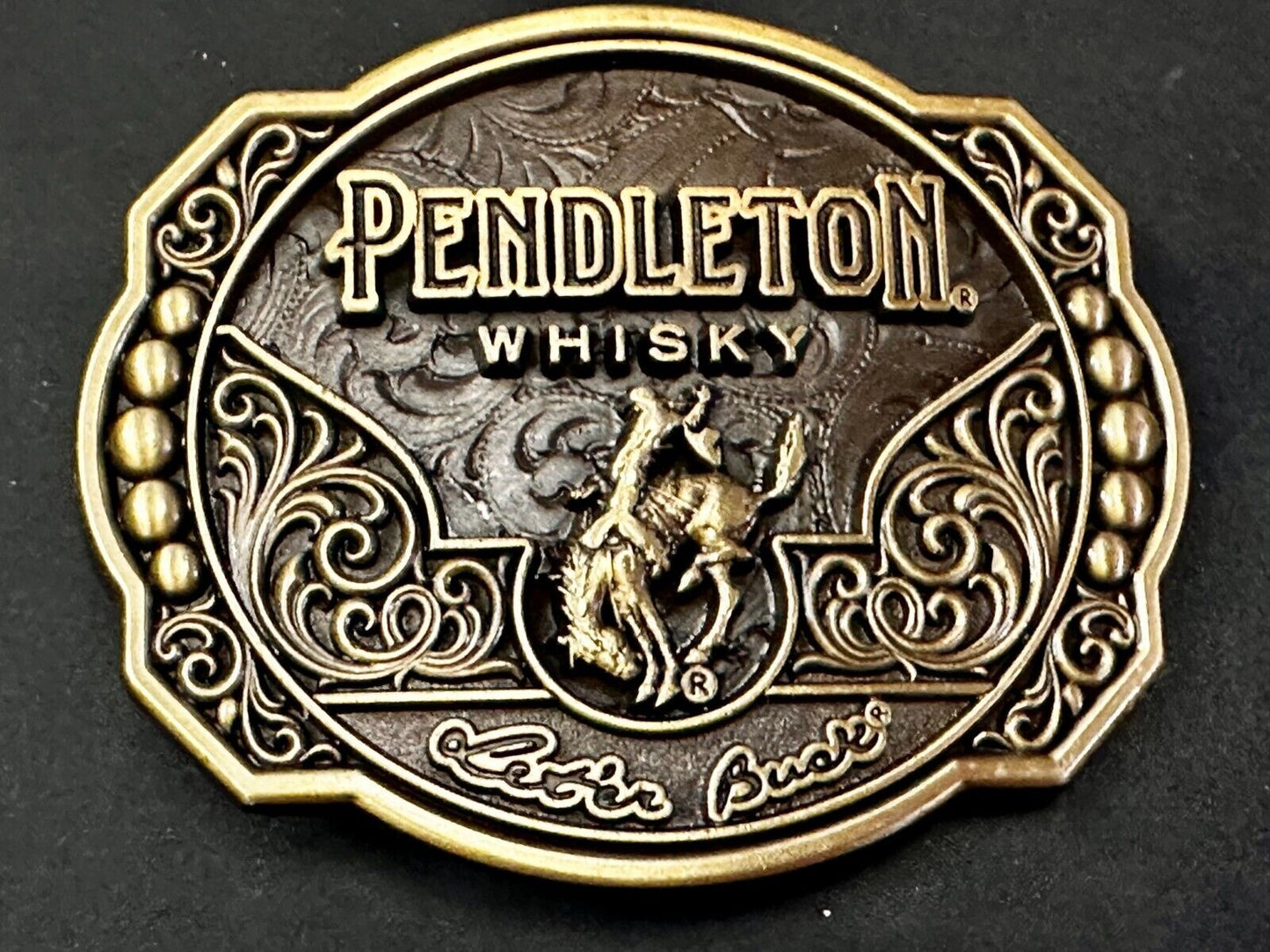 2024 Pendleton Whiskey Let'er Buck Rodeo Cowboy Montana Silversmiths Belt Buckle