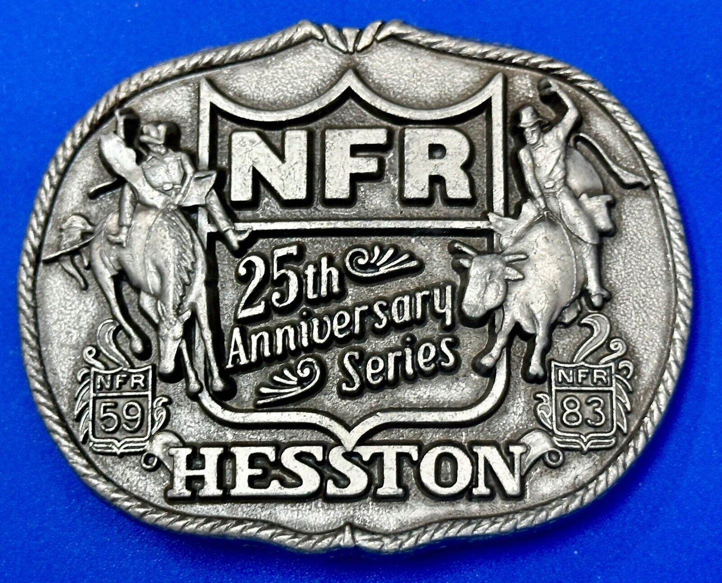 1993 Hesston National Finals Rodeo NFR 25th year celebration Belt Buckle