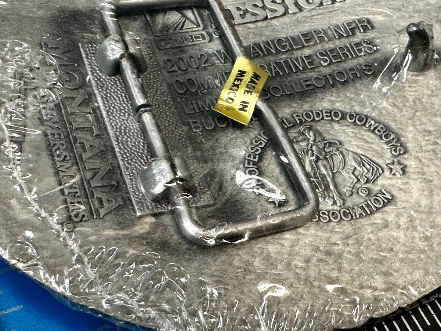 2002 ADULT SIZE NOS NATIONAL FINALS RODEO NFR NOS Montana S. S Belt Buckle