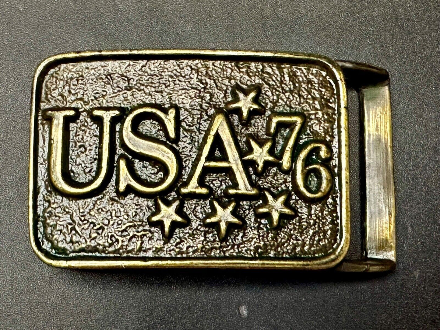 USA 76 - Patriotic American bicentennial Stars Vintage Belt Buckle