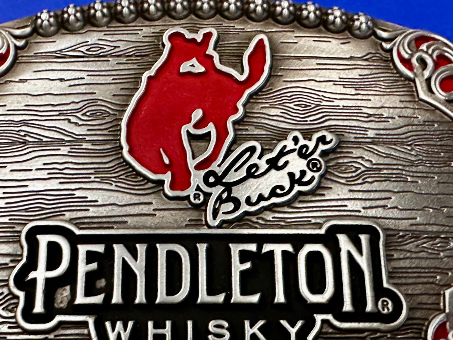 2023 Pendleton Whiskey Let'er Buck Rodeo Cowboy Montana Silversmiths Belt Buckle