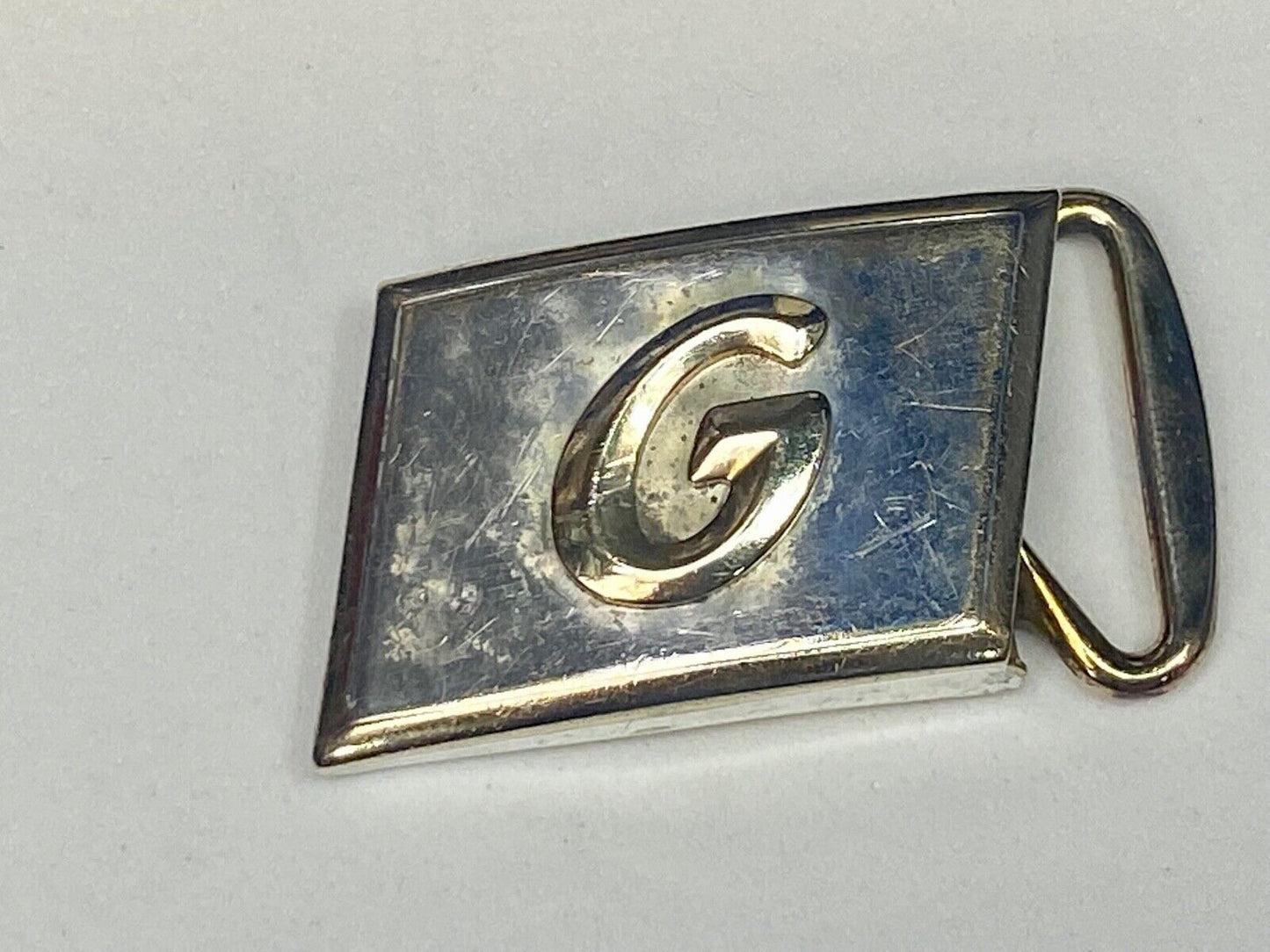 Vintage Hickok Usa Alphabet Letter "G" 1.5" Monogram Belt Buckle