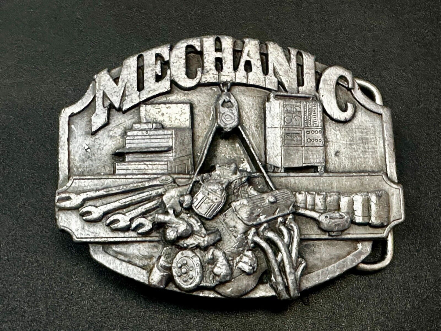 Auto Car Truck Mechanic Wrencher Garage Shop Owner Vintage Siskiyou Belt Buckle
