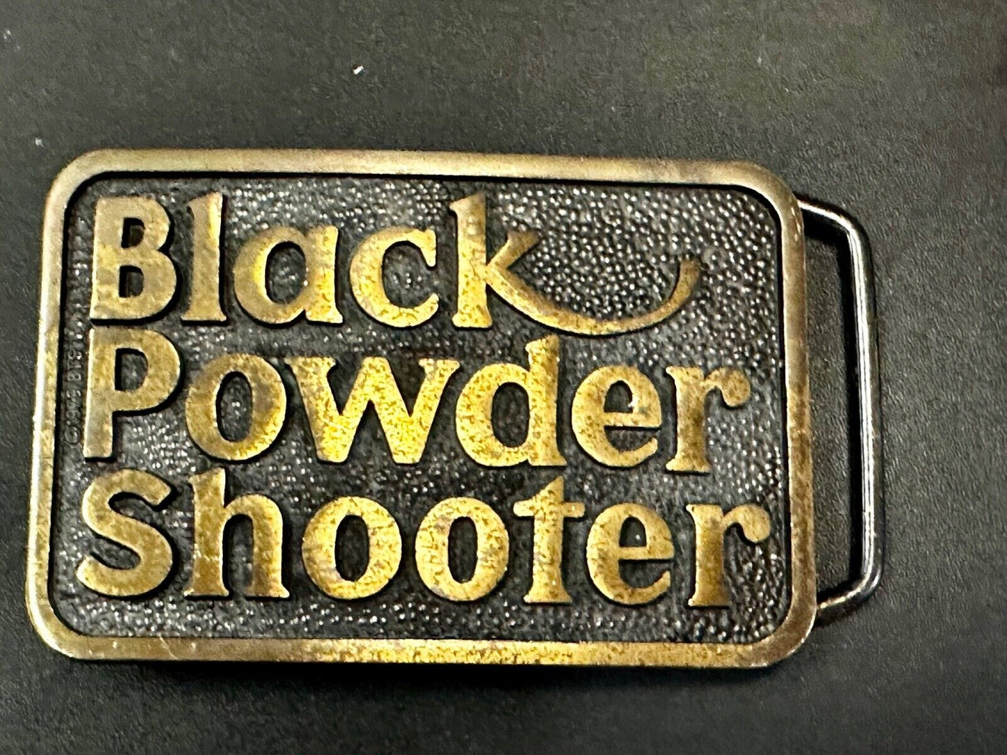 Black Powder Shooter Vintage BTS Solid Brass Belt Buckle - Guns Ammo Military