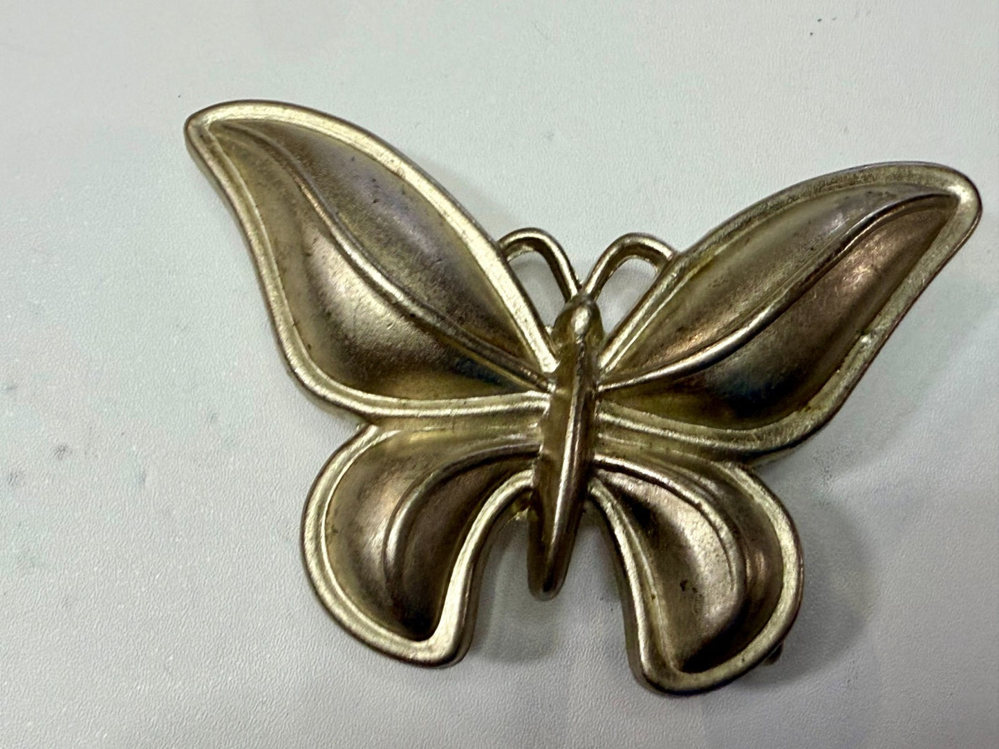 Beautiful Butterfly Shaped Figural Cutout Hippy Vibe Silver Color Belt Buckle