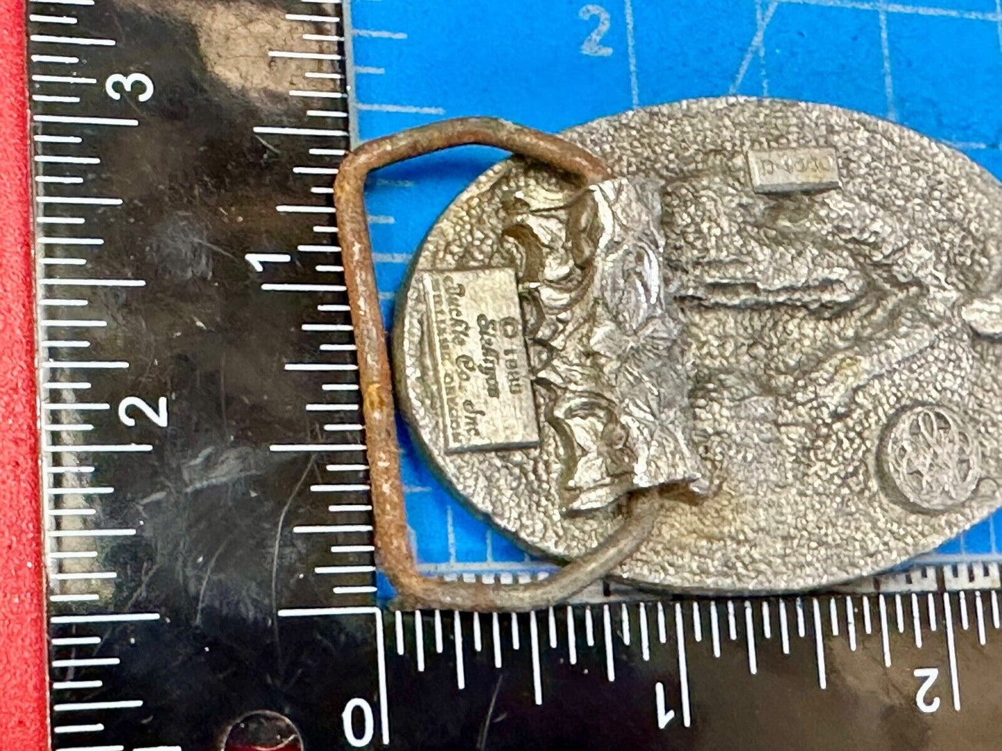 The Great ELK - Vintage 1980 D-4000 Siskiyou 2.75" wide Belt Buckle