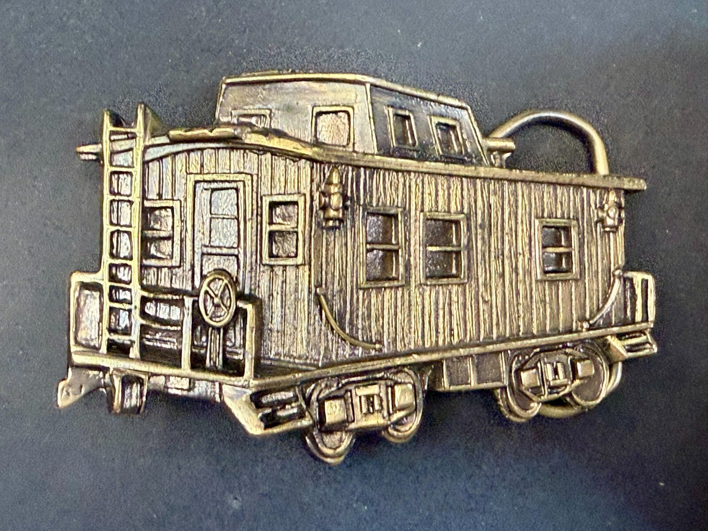 Vintage Caboose Railroad Car Freight Train 1979 The Great American Belt Buckle