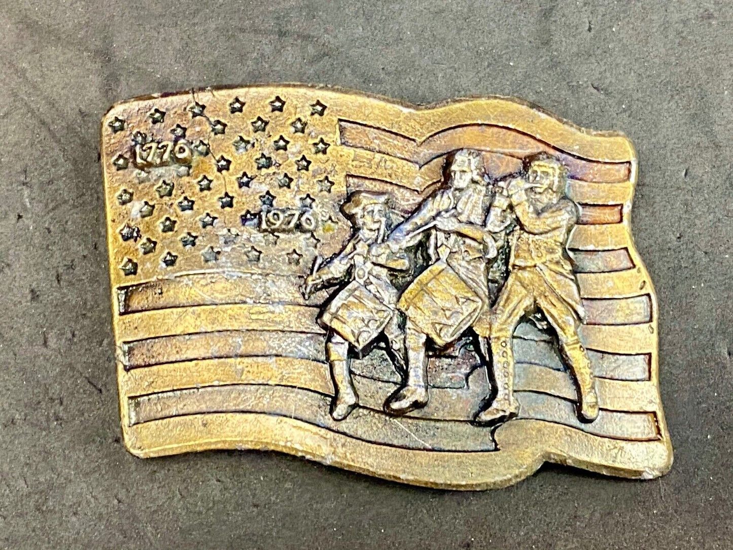 1976 - USA America 200th Anniversary Fife & Drum Corps Artisan Belt Buckle