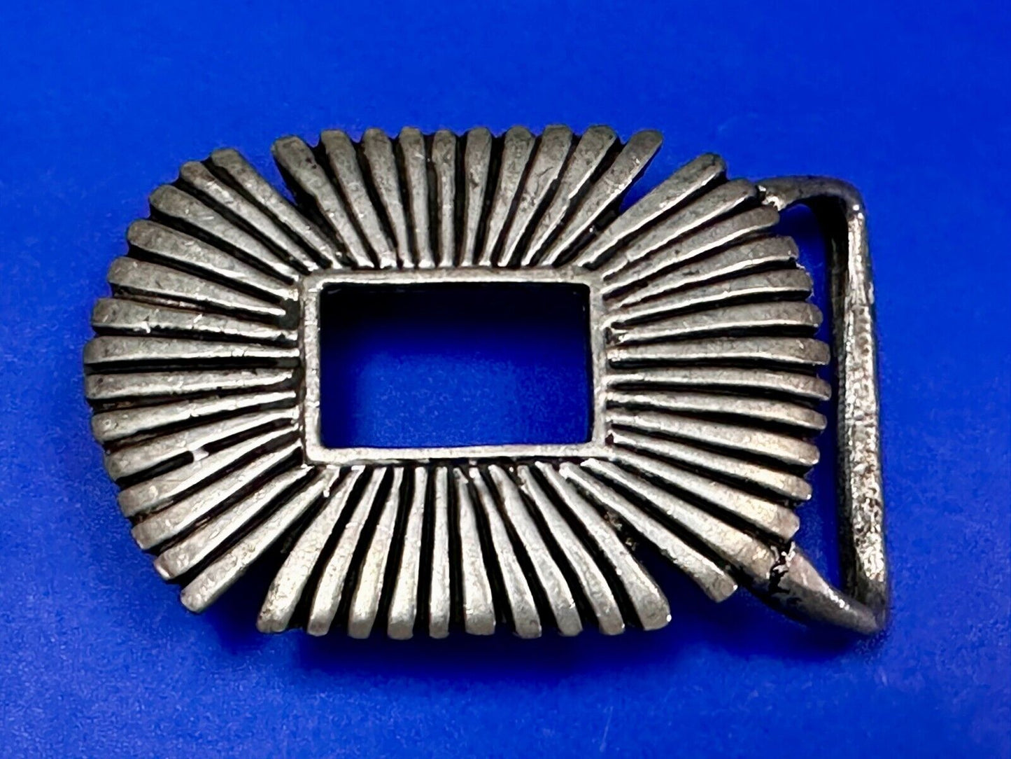 Artisan Made Pewter Belt Buckle Signed LJR Bill's Buckle Co