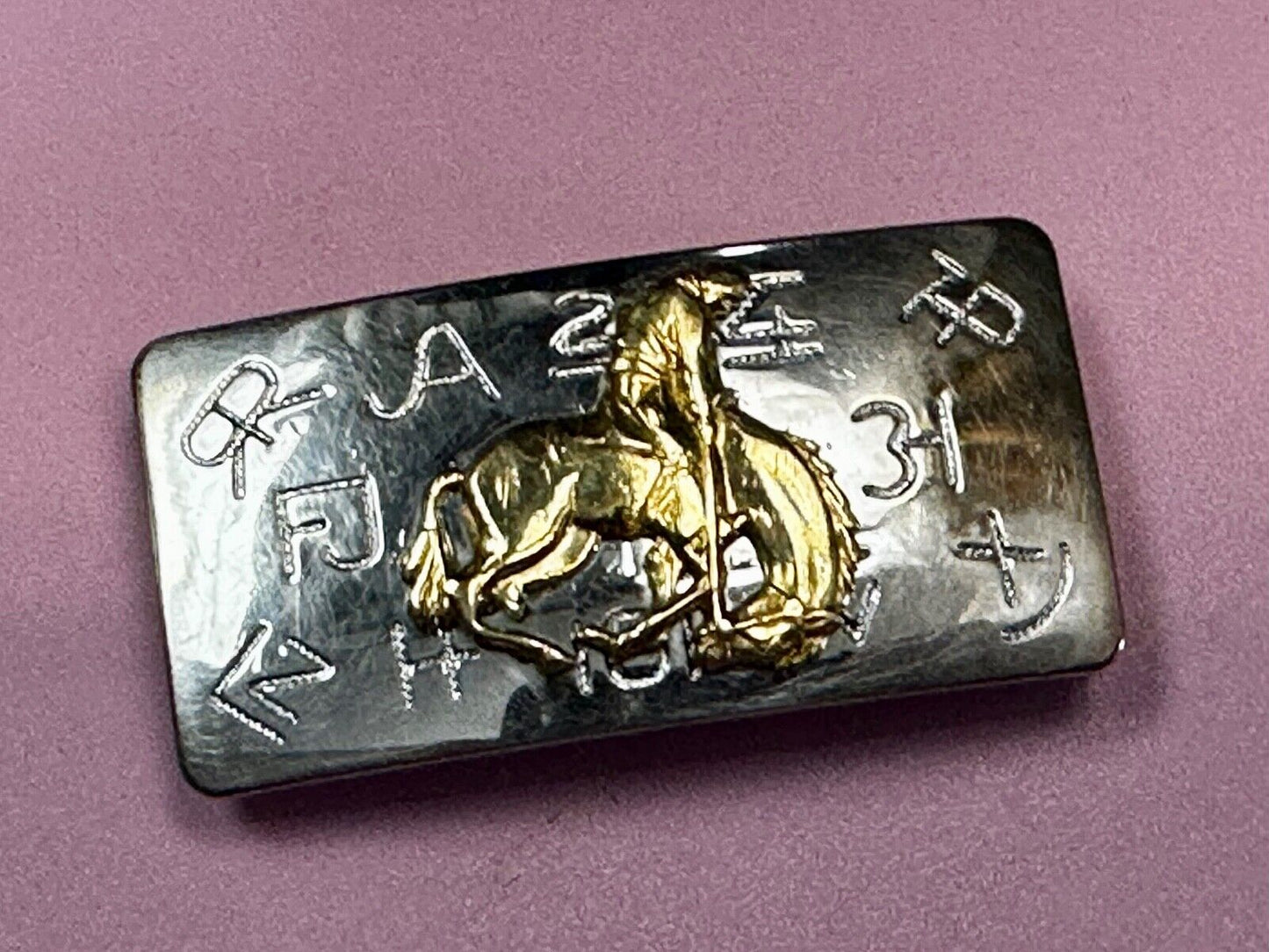 Vintage Cowboy Saddle Bronc western Chambers Belt Co belt buckle