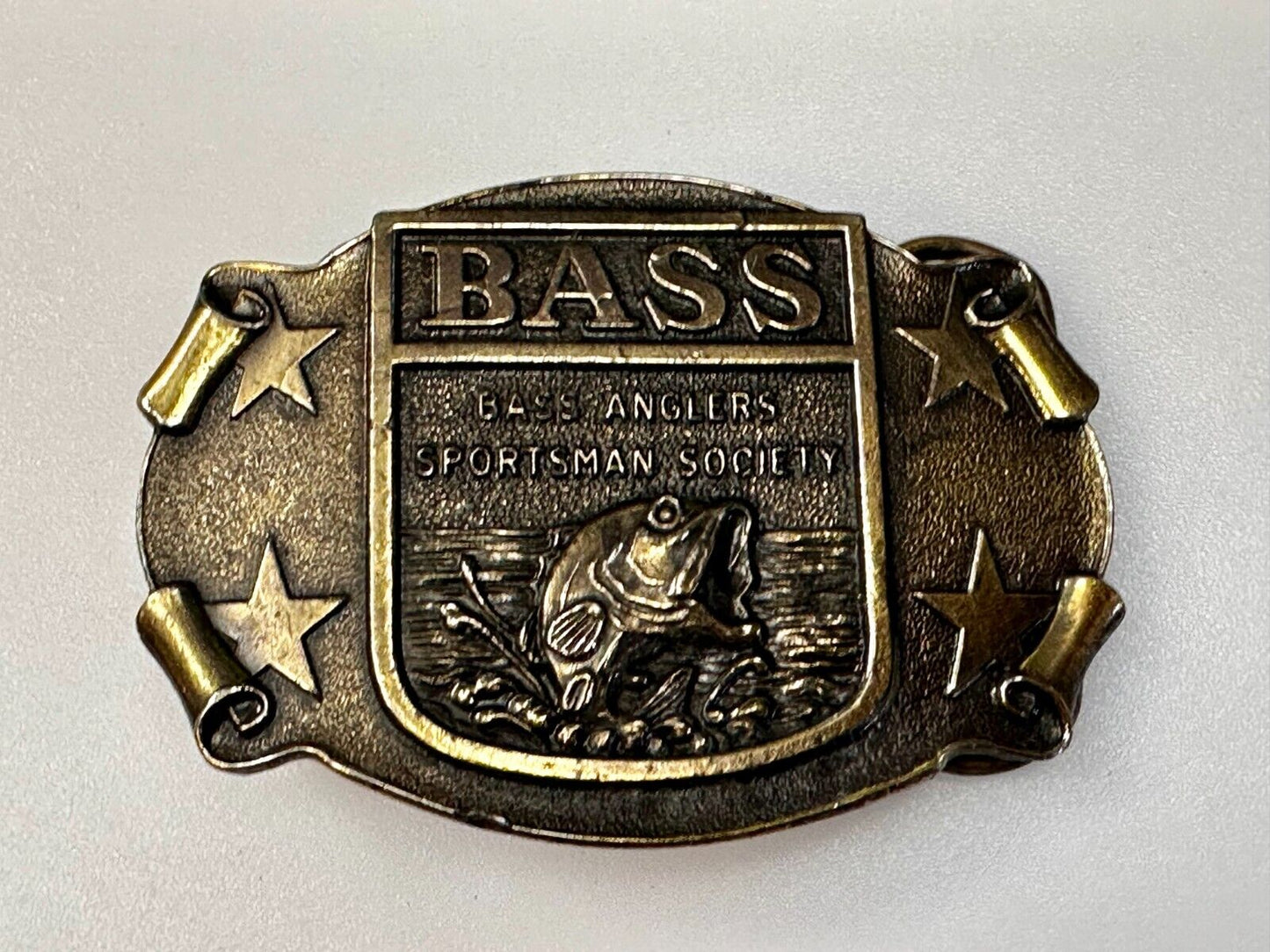 Bass Anglers Sportsman Society Fishing Club Belt Buckle