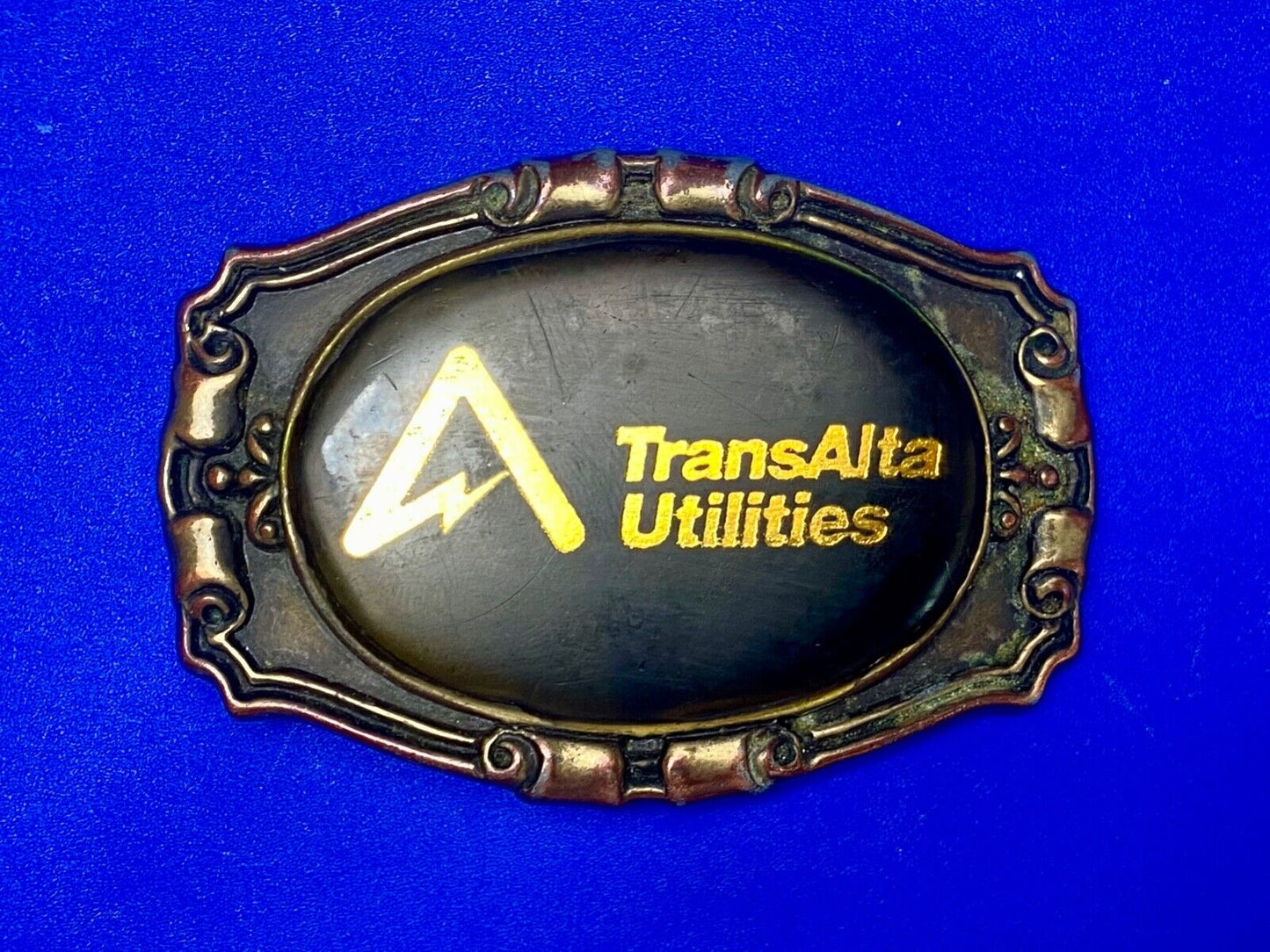 Trans Alta Utilities company western framed shipping co belt buckle