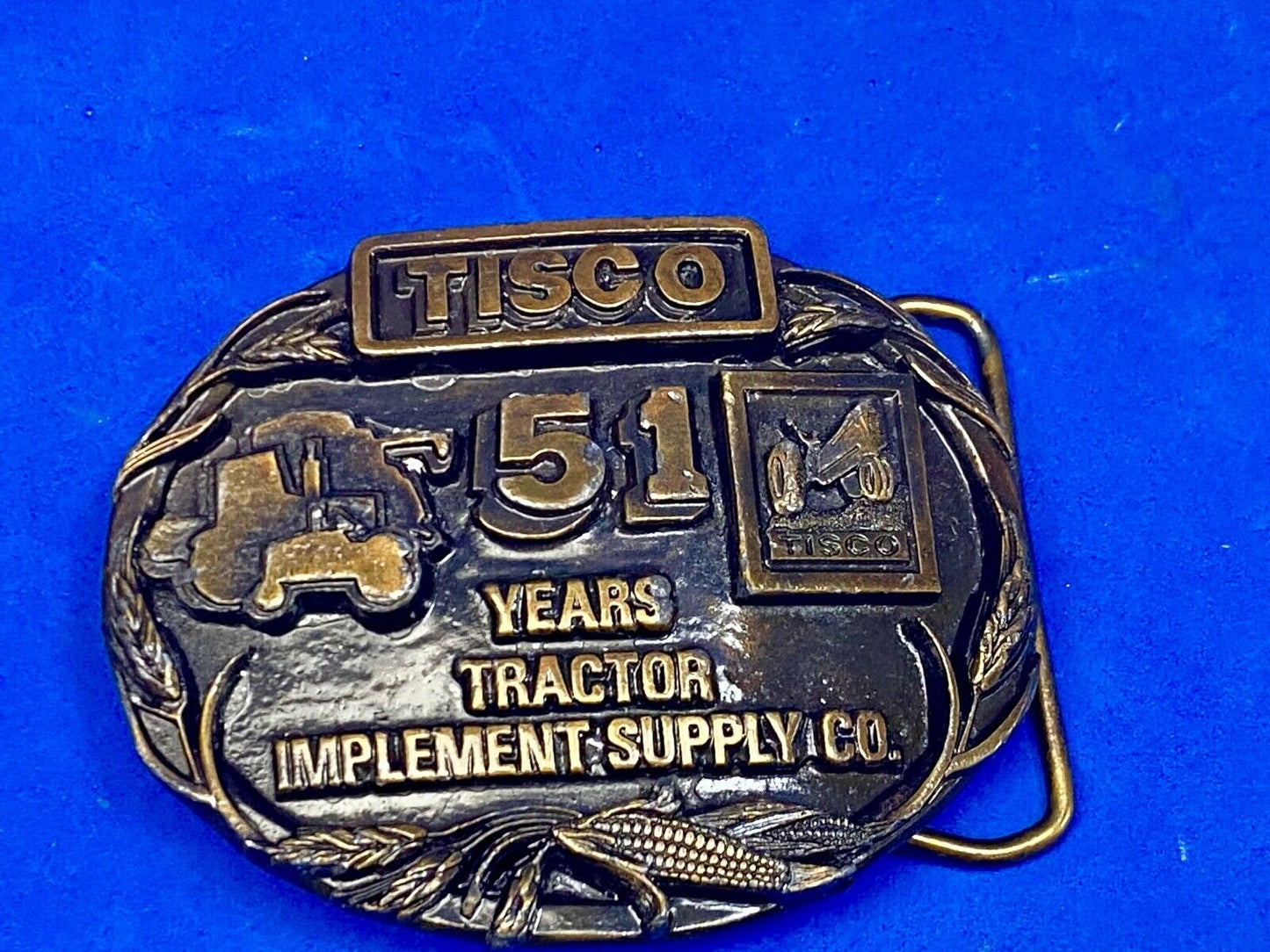 1988 Tisco Tractor Implement Supply Agriculture Farm Farming 51 Year Belt Buckle