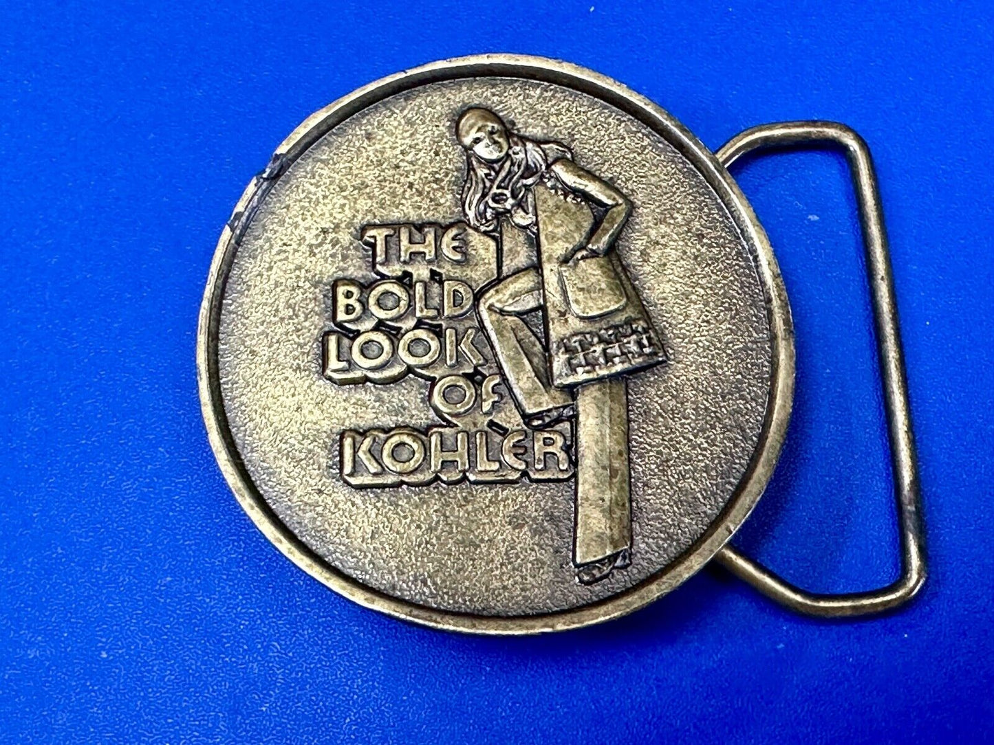 The Bold Look of Kohler Vintage 1977 Lewis round Limited Edition belt buckle