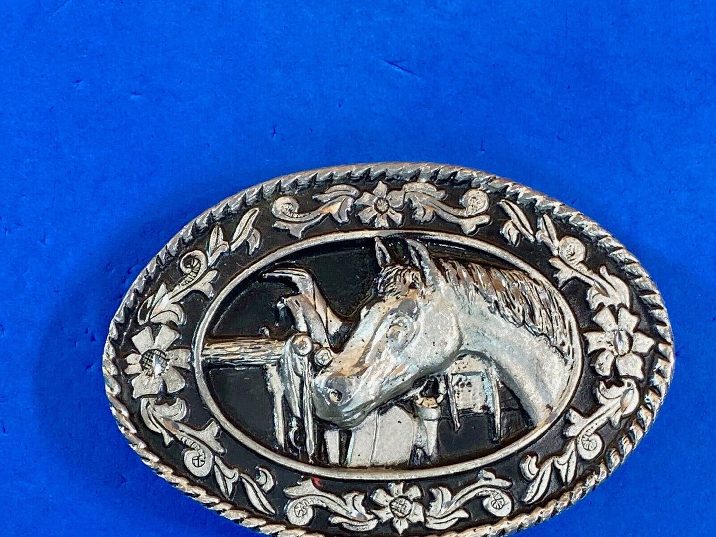 Vintage 1980'S Sw-1 Siskiyou Belt Buckle - Tribute To The Horse