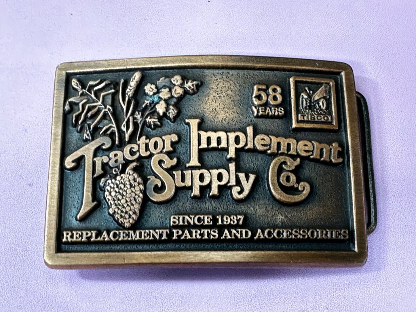 TISCO 58 Years Tractor Implement Supply Co. Since 1937 Belt Buckle by Spec-Cast