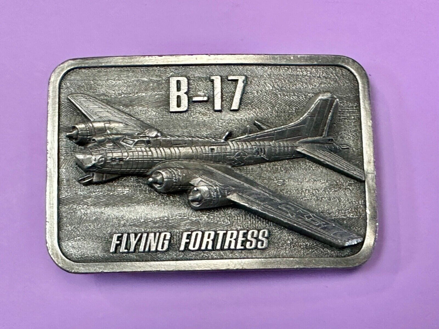 B-17 Flying Fortress 1985 Anniversary Military Plane War Birds Belt Buckle