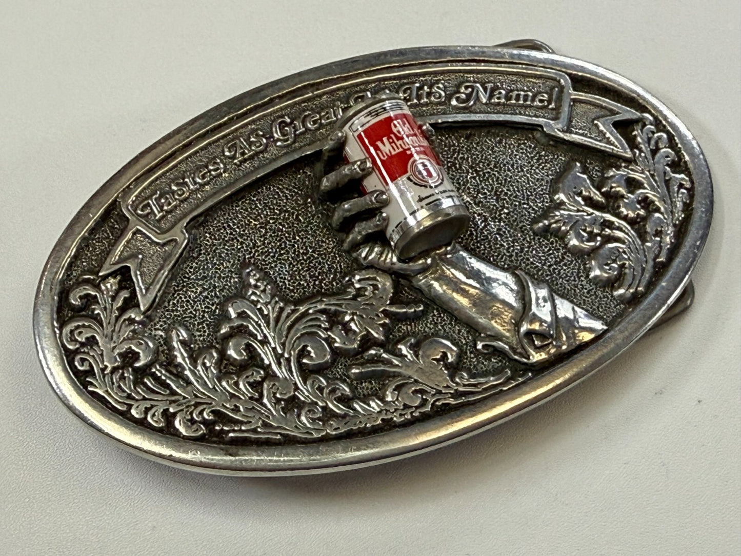Taste as Great as Its Name Old Milwaukee Beer Promotional Belt Buckle by Adezy