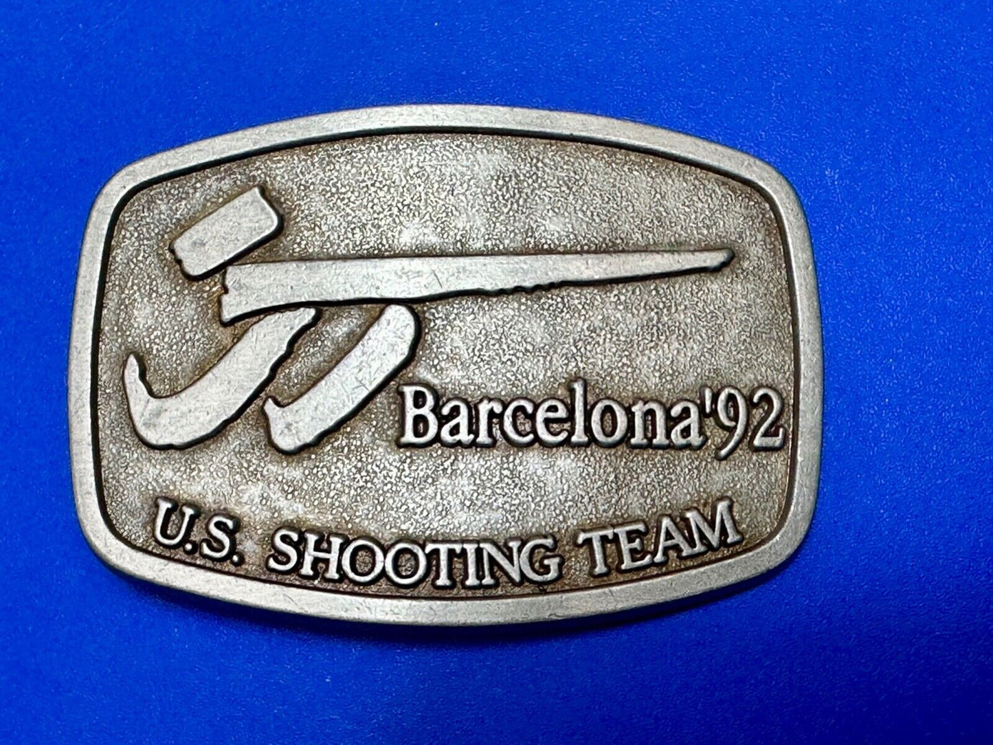 Barcelona 1992 Summer Olympics US shooting team Vintage belt buckle