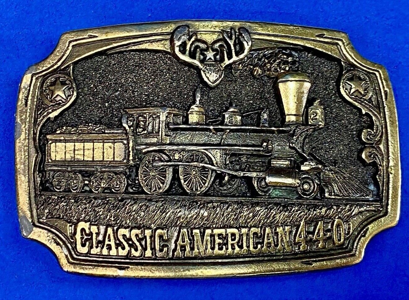 Vintage 1983 Classic American 440 Train Railroad Great American Belt Buckle
