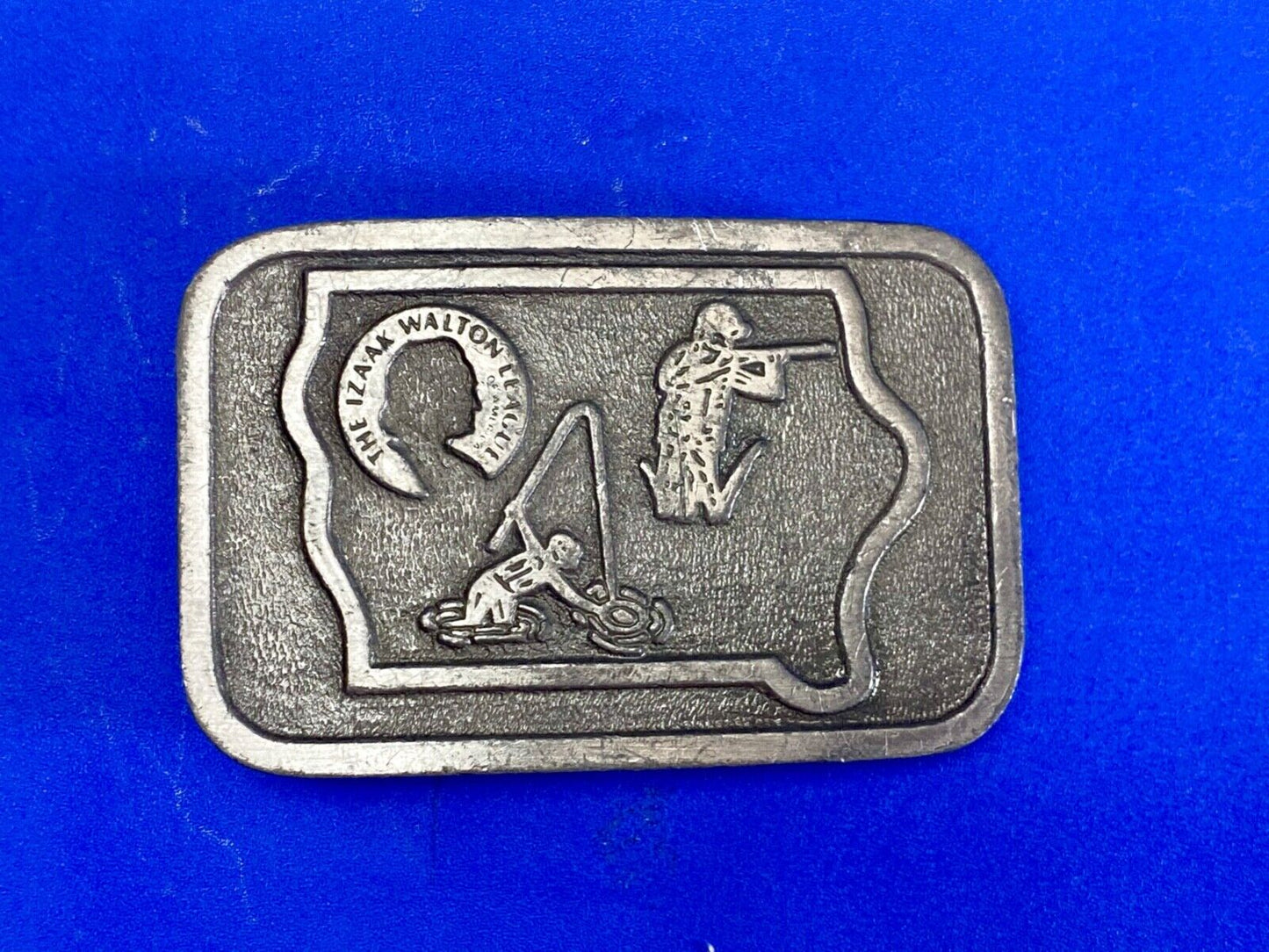 The Izaak Walton League of America Hunting Fishing Western Belt Buckle
