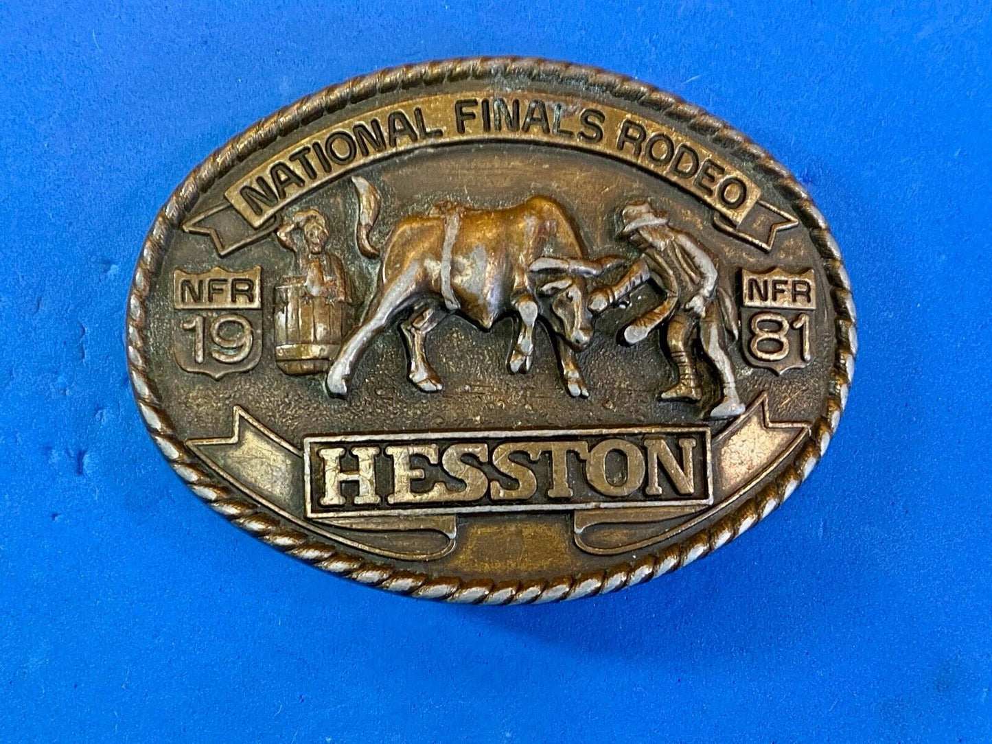 1991 Seventh Edition Adult Hesston Nfr Belt Buckle National Finals Rodeo