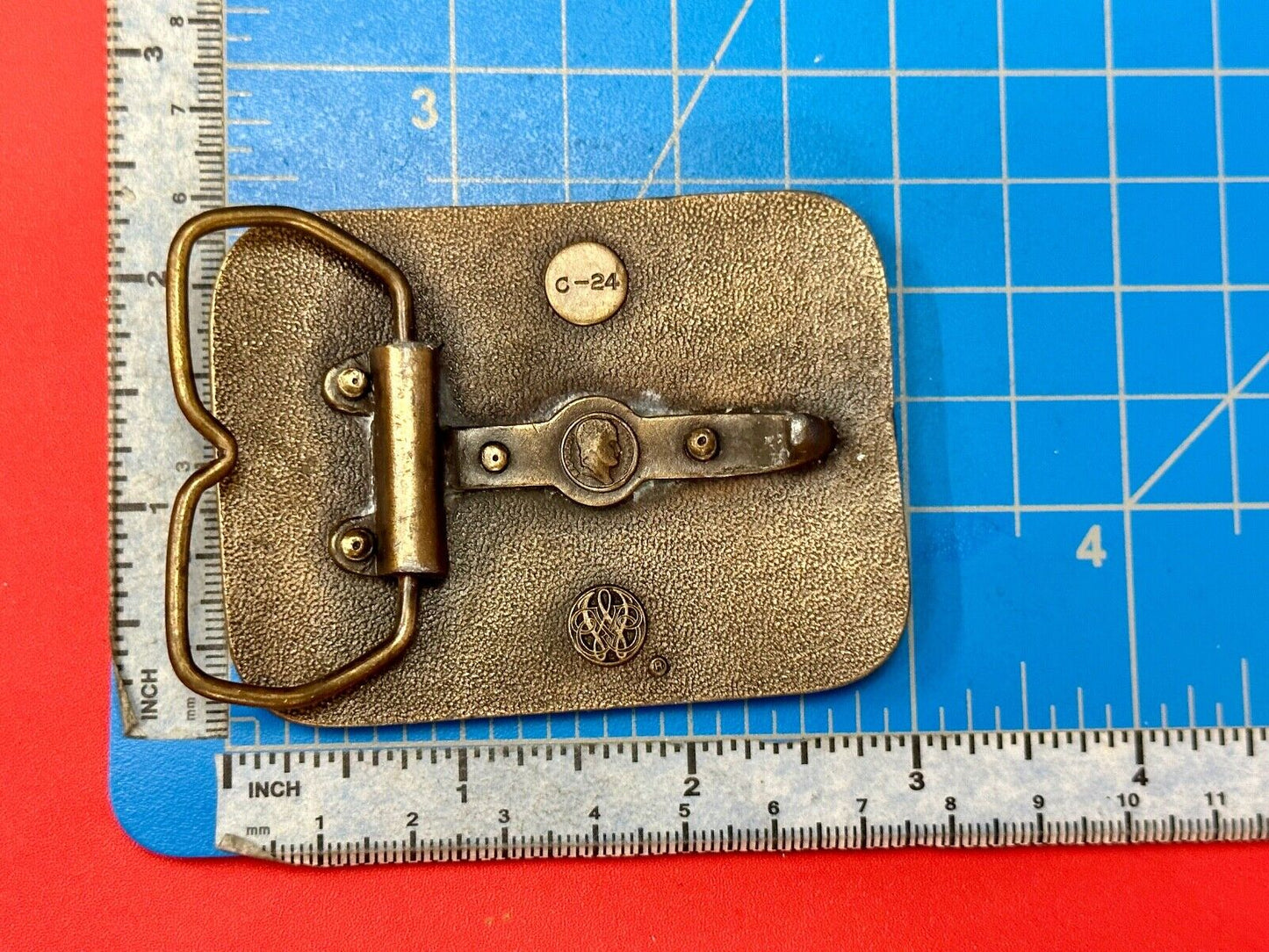 Vintage Bicentennial - Spirit of America Patriotic USA bergamot belt buckle