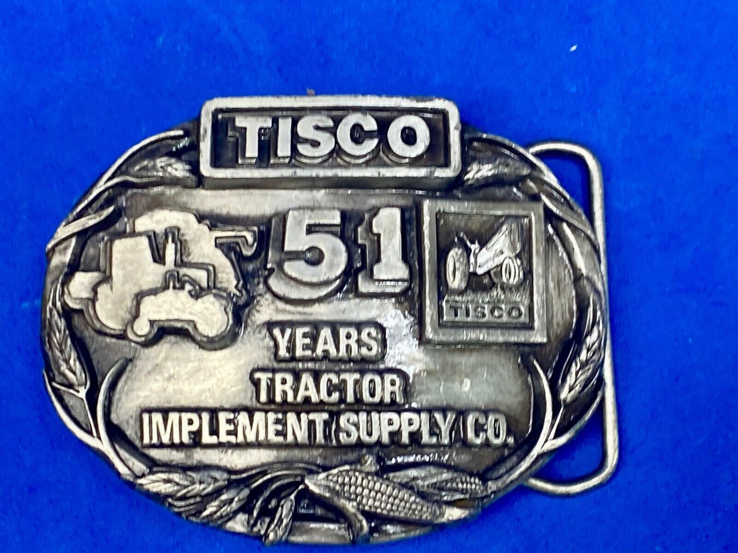 1988 Tisco Tractor Implement Supply Agriculture Farm Farming 51 Year Belt Buckle