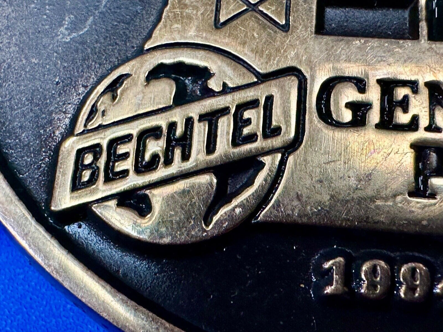 Bechtel HERMISTON Generating Project GE 7FA 94 - 96 Vtg. Anacortes belt buckle