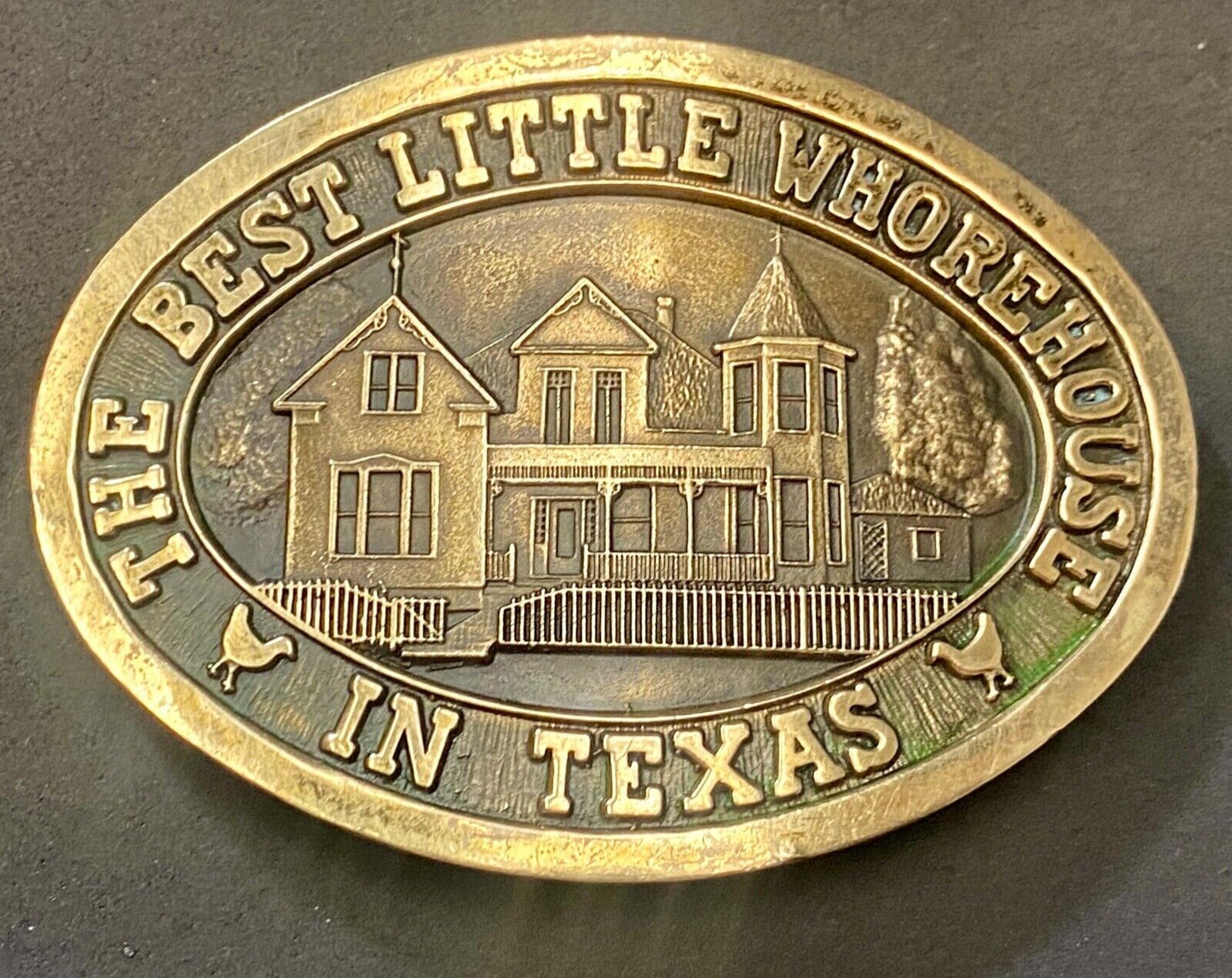 The Best Little Whorehouse in Texas Burt Dolly belt buckle Movie Wrap Crew Gift!