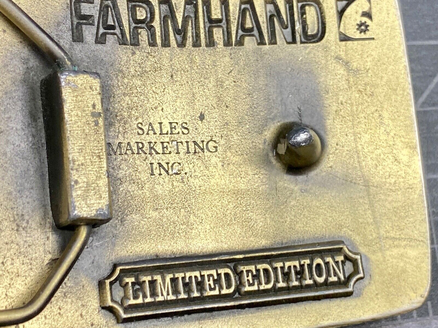 AGRICULTURE, Americas Lifeline belt buckle by Farmhand Statue of liberty
