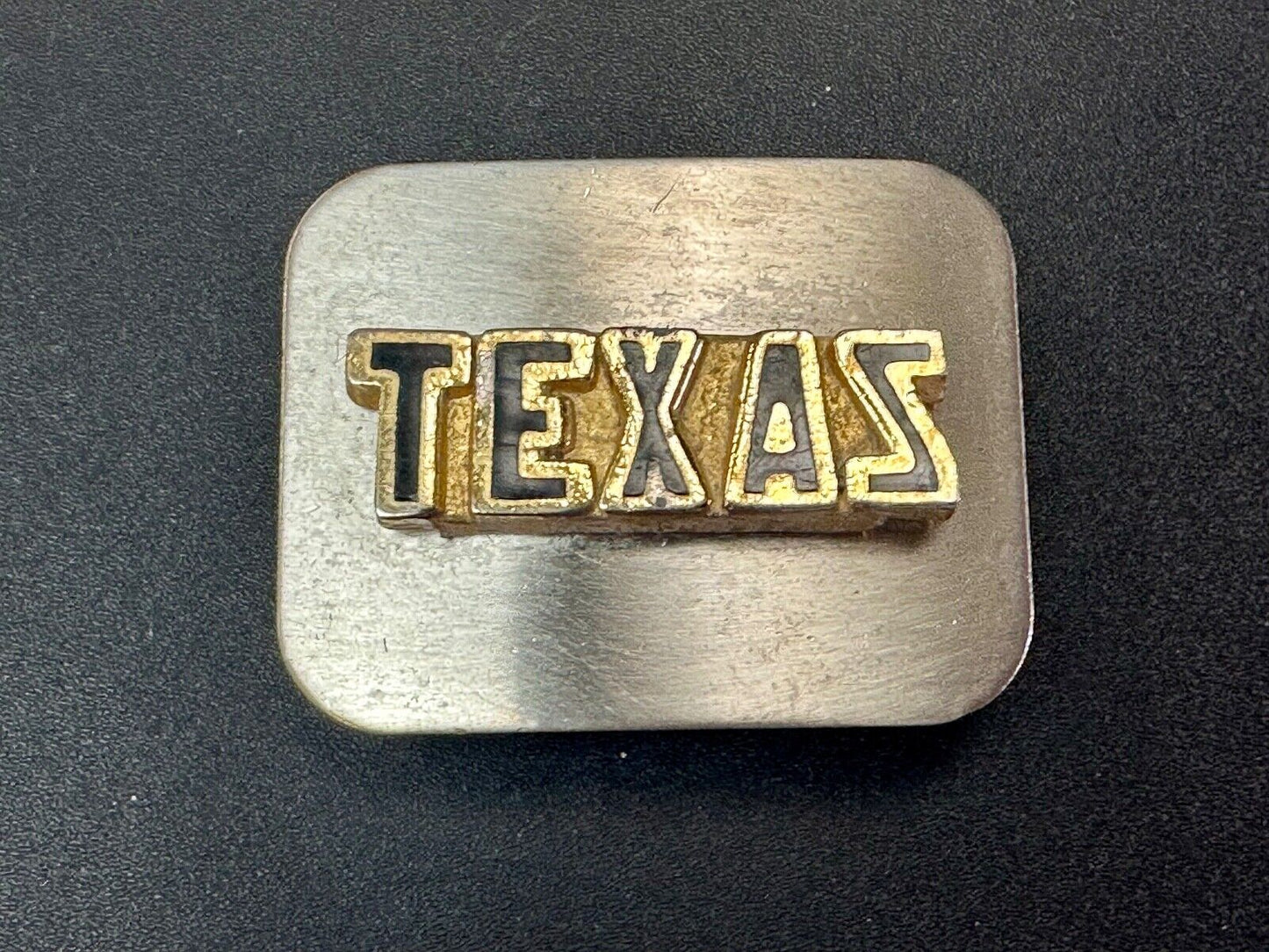 TEXAS - Raised Block letters state pride vintage belt buckle