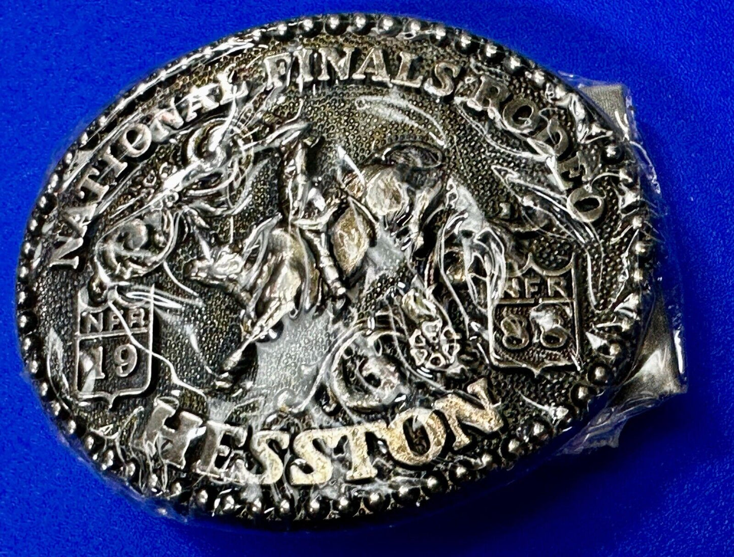 1988 Hesston National Finals Rodeo NFR Cowboys Youth Size NOS Belt Buckle