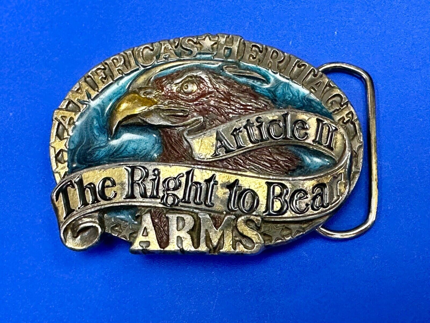 2nd amendment The Right to keep & Bear Arms patriotic great American belt buckle