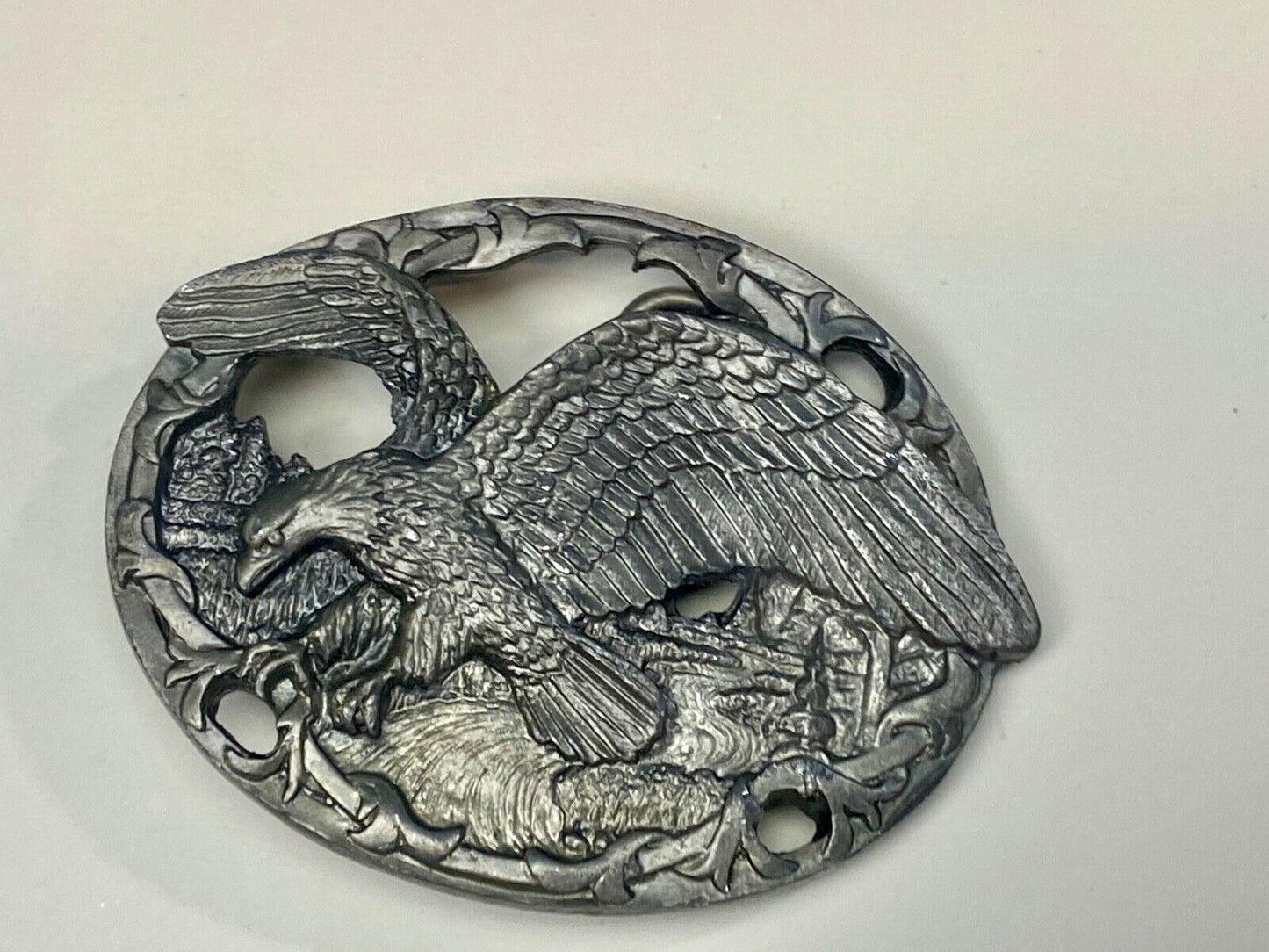 Vintage 1990 C+J See Through Hunting Flying Diving American Eagle Belt Buckle
