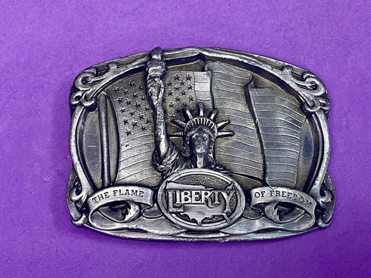 The Flame Of Freedom Nyc Statue Of Lady Liberty Usa America K-42 Belt Buckle