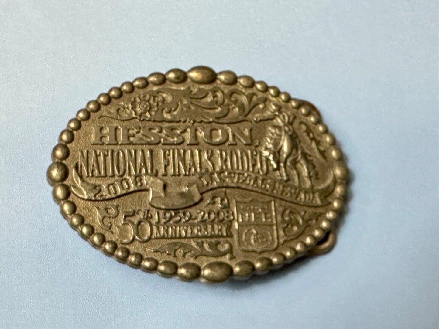 2008 Youth Size NFR Montana Silversmiths Wrangler 50th anniversary belt buckle