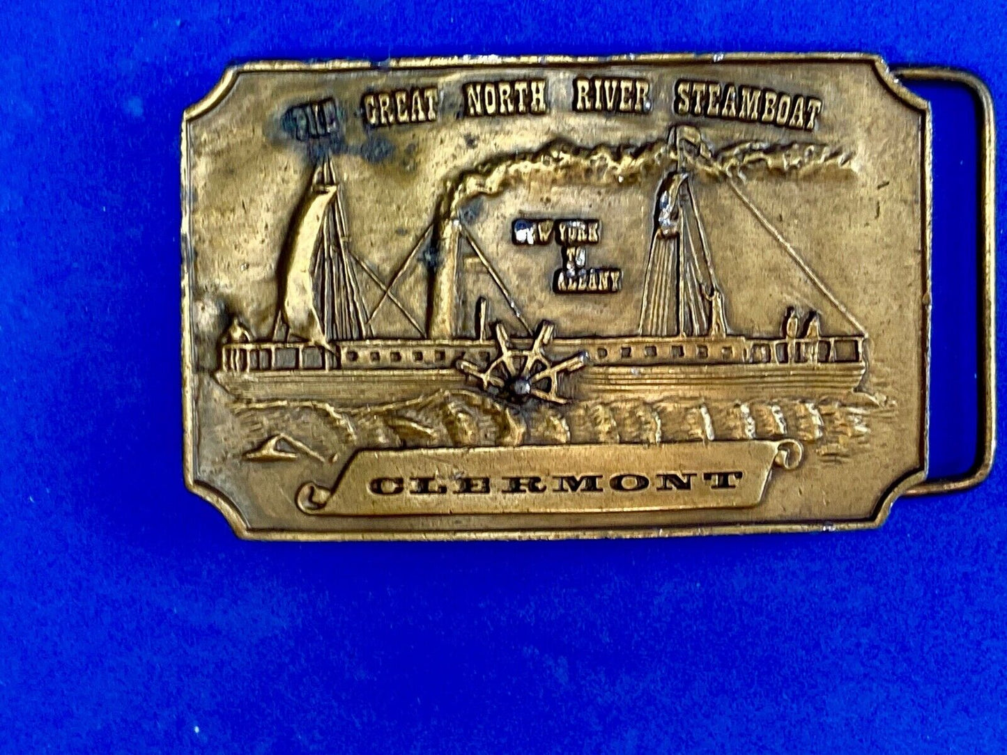 Vintage boat ship belt buckle