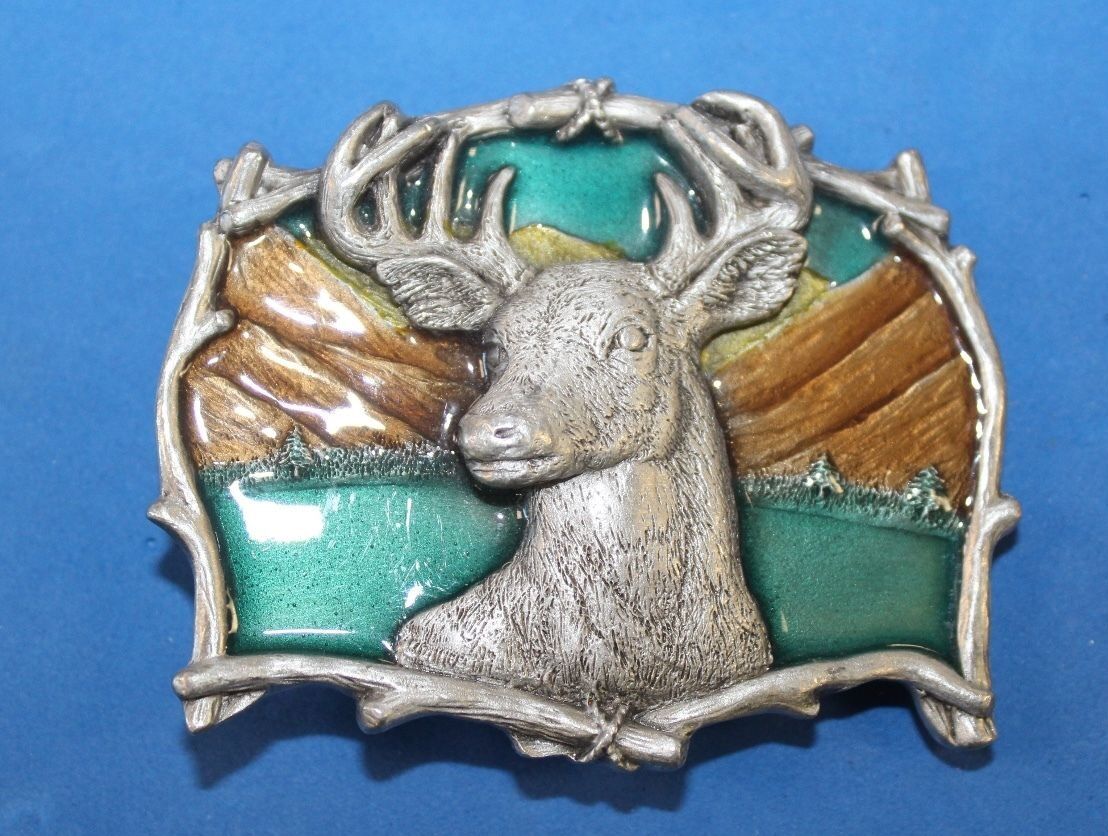 1995 GAP #4223 Great American CO deer buck hunting HUGE antlers - belt buckle