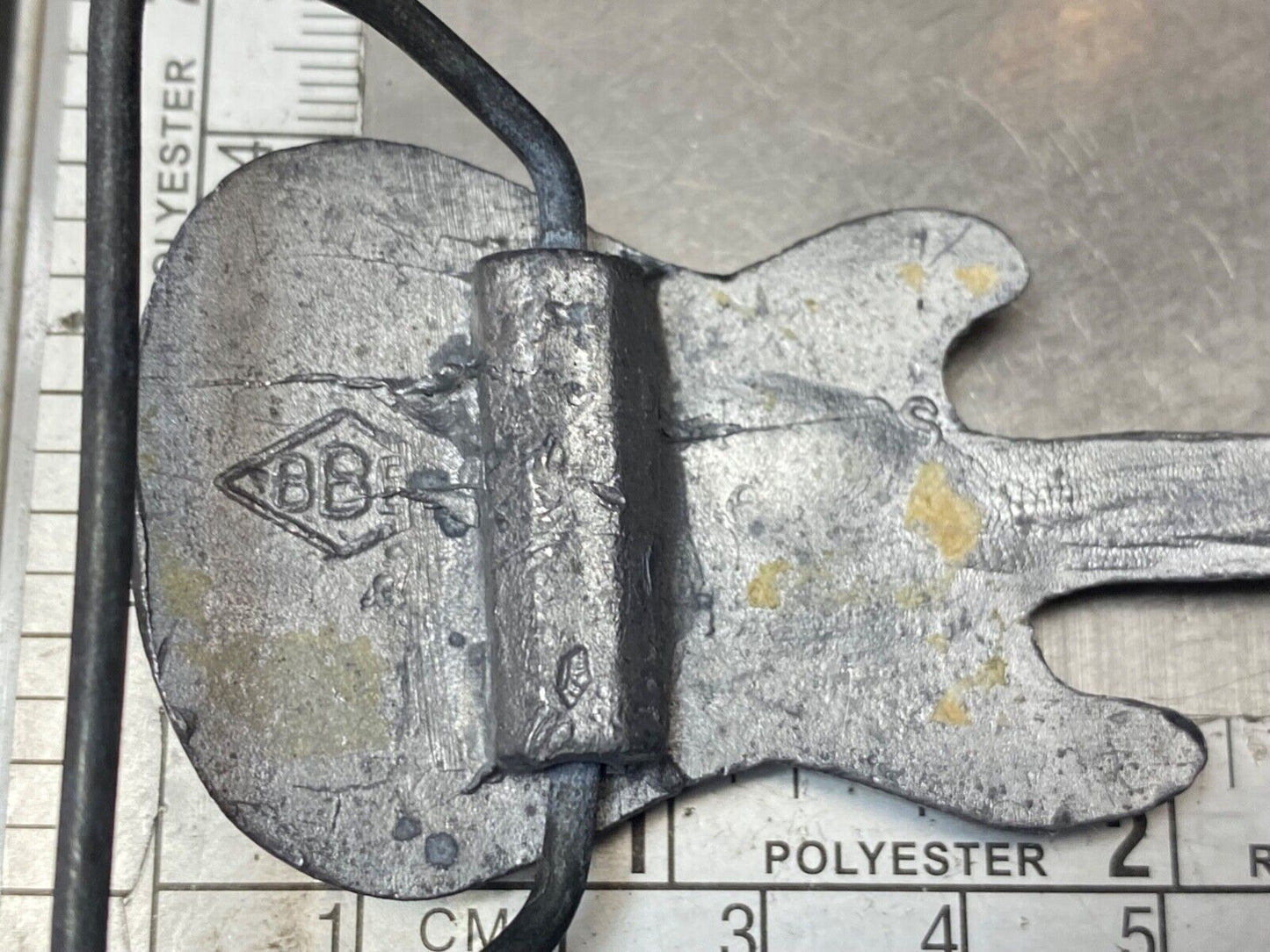 Vintage Electric Guitar - 6 String Rock Band Music Belt Buckle by Baron