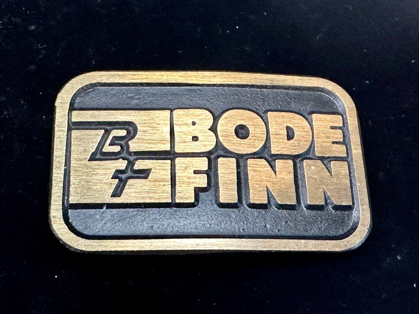 BF Bode Finn Construction Equipment Company Solid Brass Dynabuckle Belt Buckle