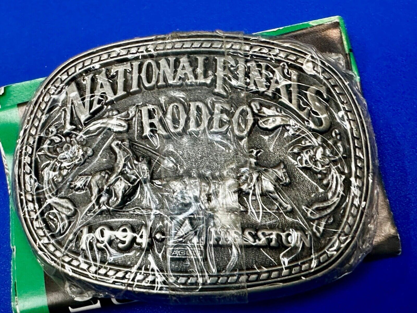 1994 ADM NATIONAL FINALS RODEO YOUTH SIZE NFR NOS WESTERN COWBOY BELT BUCKLE