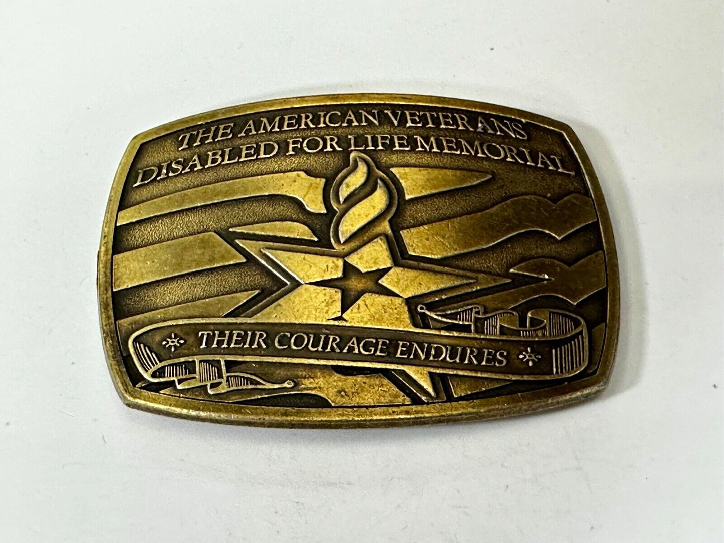 The American Veterans Disabled For Life Memorial Commemorative Belt Buckle
