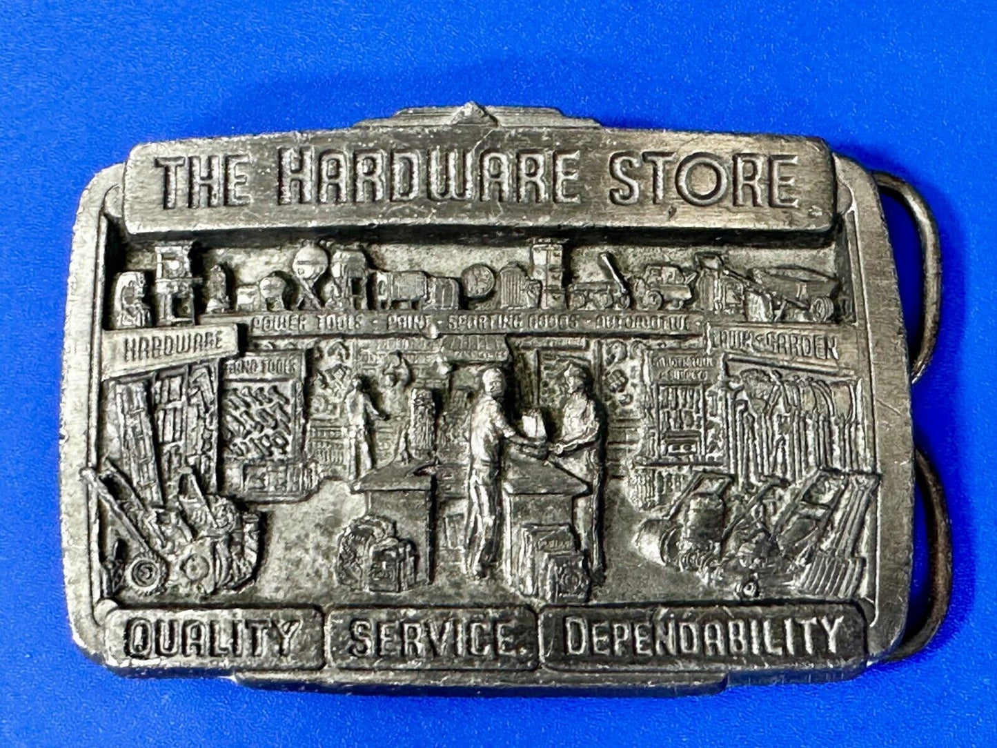 The Hardware Store - Quality Service Dependability Commemorate 1987 Belt Buckle