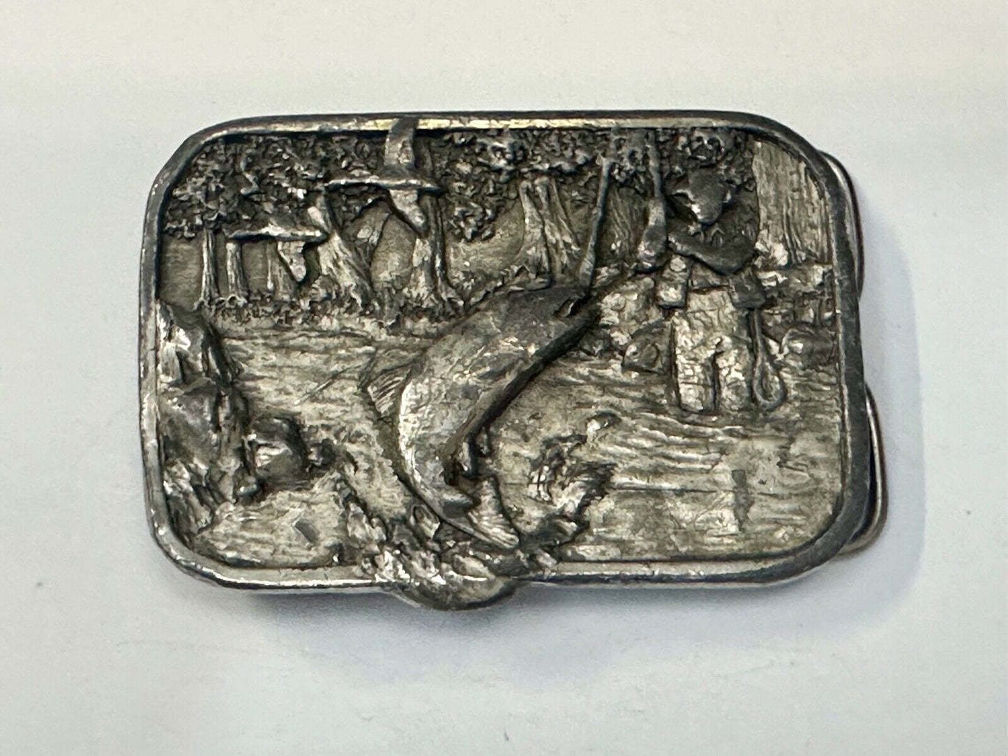 The Thrill of Fishing Vintage 1982 Siskiyou Fish Commemorative Belt Buckle