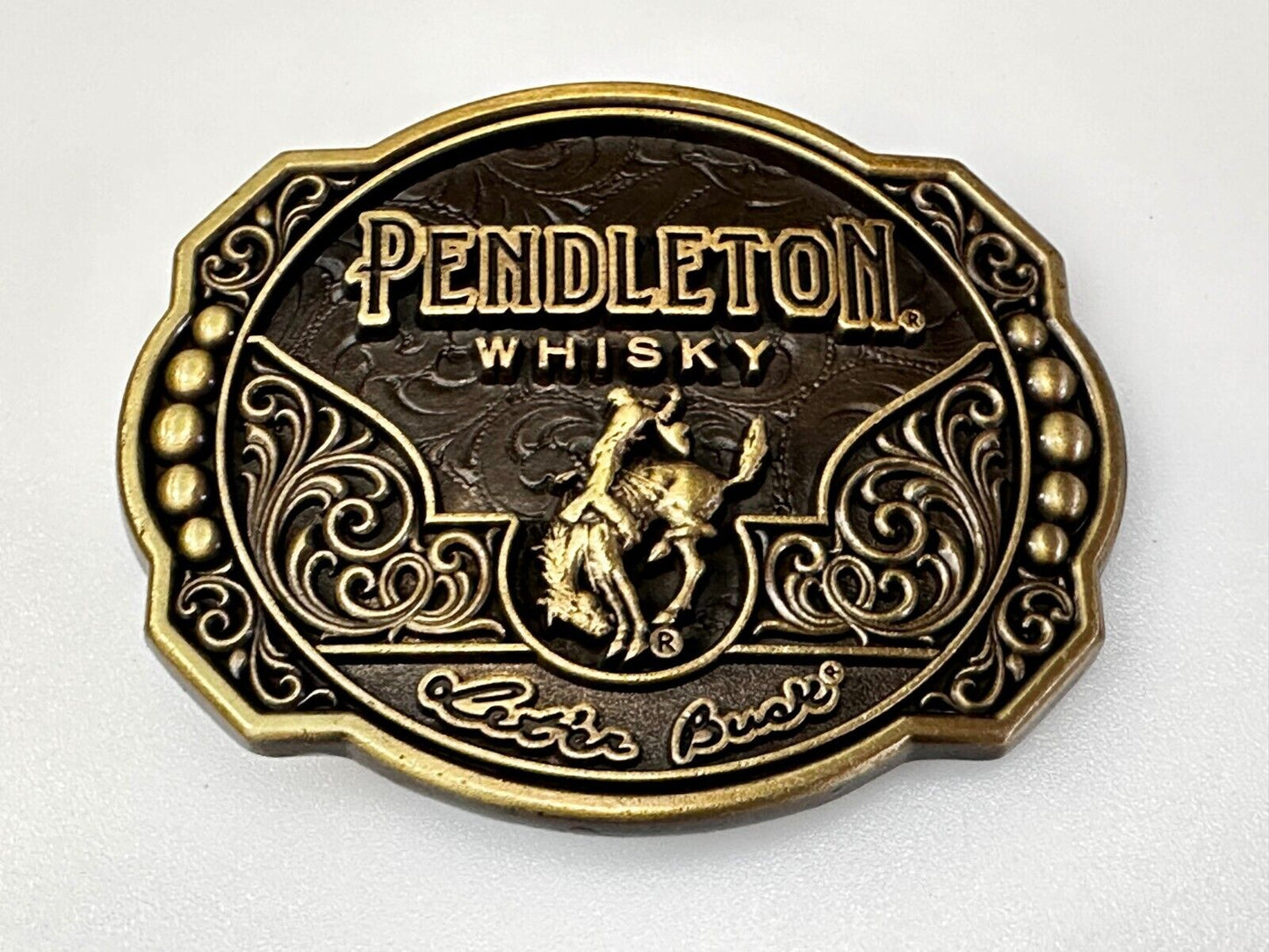 2024 Pendleton Whiskey Let'er Buck Rodeo Cowboy Montana Silversmiths Belt Buckle
