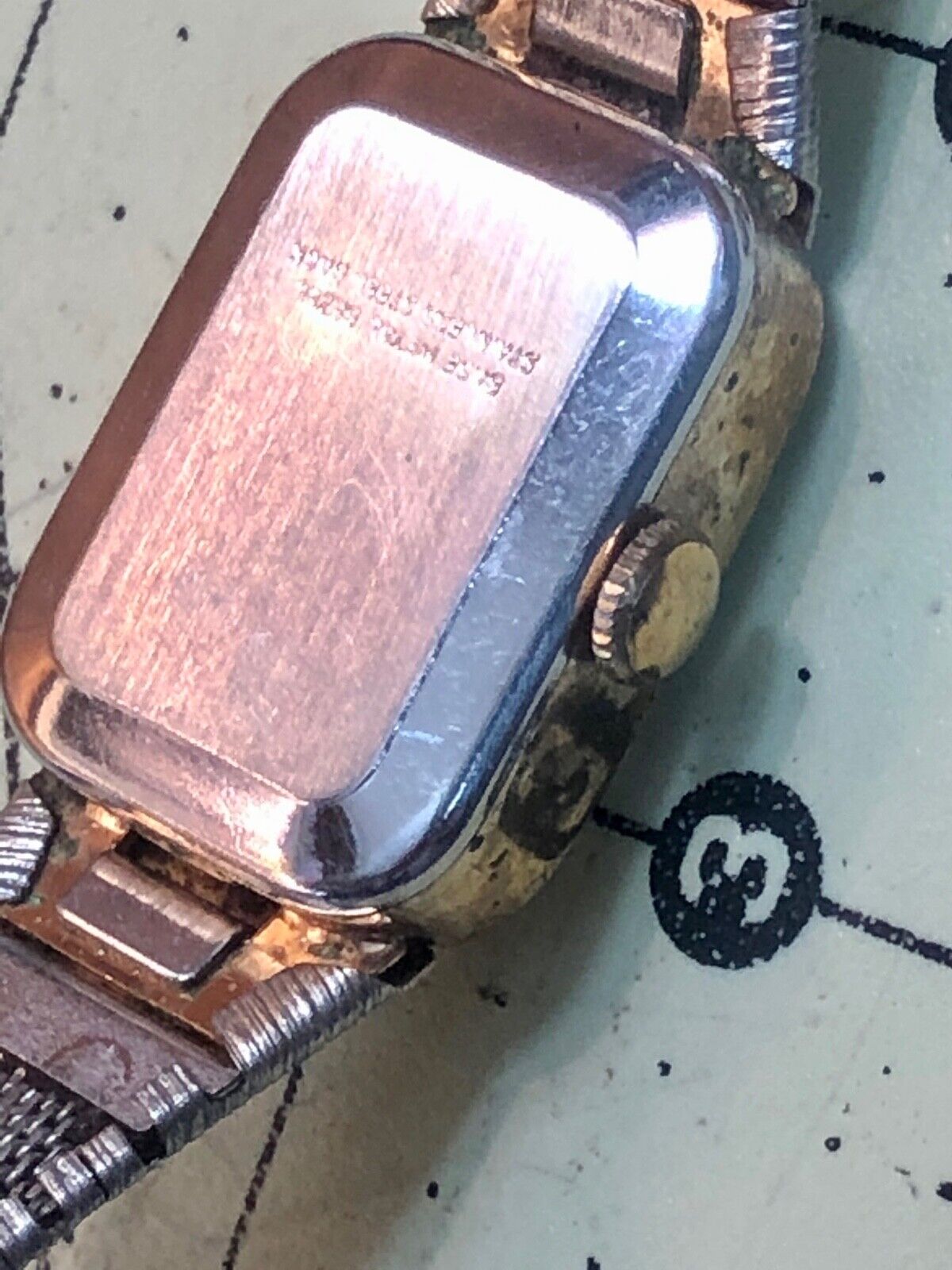 Timex Vintage Gold tone retro wind up watch